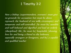 1 timothy 3 2 the overseer is to be above reproach powerpoint church sermon