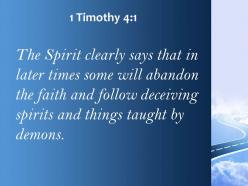 1 timothy 4 1 the faith and follow deceiving spirits powerpoint church sermon