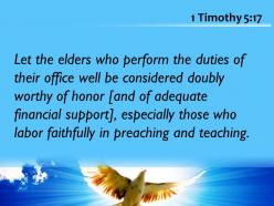 1 timothy 5 17 the church well are worthy powerpoint church sermon