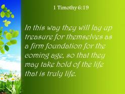 1 timothy 6 19 take hold of the life powerpoint church sermon