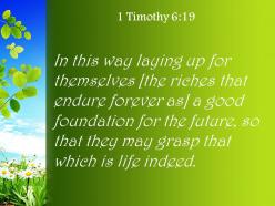 1 timothy 6 19 take hold of the life powerpoint church sermon