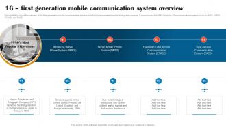 1G First Generation Mobile Communication System Overview 1G To 5G Technology