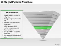 2013 business ppt diagram 10 satged pyramid structure powerpoint template