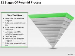 2013 business ppt diagram 11 stages of pyramid process powerpoint template