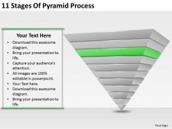 2013 business ppt diagram 11 stages of pyramid process powerpoint template