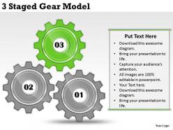2013 business ppt diagram 3 staged gear model powerpoint template