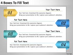 2013 business ppt diagram 4 boxes to fill text powerpoint template