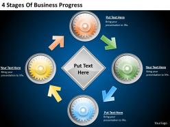2013 Business Ppt Diagram 4 Stages Of Business Progress Powerpoint Template