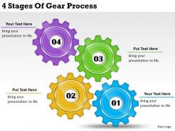 2013 business ppt diagram 4 stages of gear process powerpoint template