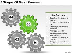 2013 business ppt diagram 4 stages of gear process powerpoint template