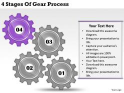 48564154 style variety 1 gears 4 piece powerpoint presentation diagram infographic slide