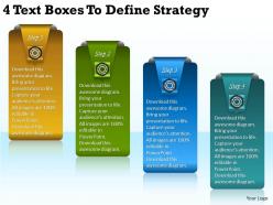 2013 business ppt diagram 4 text boxes to define strategy powerpoint template