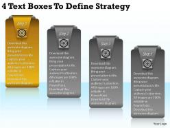 2013 business ppt diagram 4 text boxes to define strategy powerpoint template