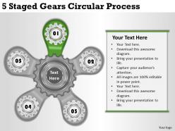 2013 business ppt diagram 5 staged gears circular process powerpoint template