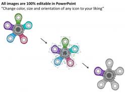 2013 business ppt diagram 5 staged gears circular process powerpoint template