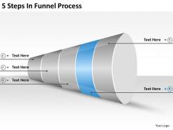 2013 business ppt diagram 5 steps in funnel process powerpoint template