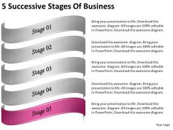 2013 business ppt diagram 5 successive stages of business powerpoint template
