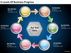 2013 business ppt diagram 6 levels of business progress powerpoint template