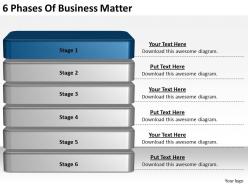 2013 business ppt diagram 6 phases of business matter powerpoint template