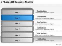 2013 business ppt diagram 6 phases of business matter powerpoint template