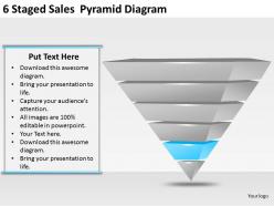 2013 business ppt diagram 6 staged sales pyramid diagram powerpoint template