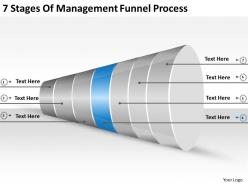 2013 business ppt diagram 7 stages of management funnel process powerpoint template