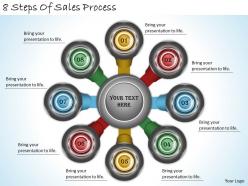 2013 business ppt diagram 8 steps of sales process powerpoint template