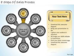 2013 business ppt diagram 8 steps of sales process powerpoint template