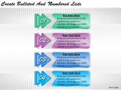 2013 Business Ppt Diagram Create Bulleted And Numbered Lists Powerpoint Template