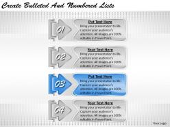 2013 business ppt diagram create bulleted and numbered lists powerpoint template
