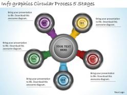 2013 Business Ppt Diagram Info Graphics Circular Process 5 Stages Powerpoint Template
