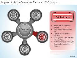 2013 business ppt diagram info graphics circular process 5 stages powerpoint template