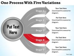 2013 business ppt diagram one process with five variations powerpoint template