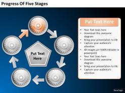 2013 business ppt diagram progress of five stages powerpoint template