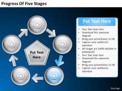 2013 business ppt diagram progress of five stages powerpoint template