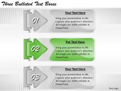 2013 business ppt diagram three bulleted text boxes powerpoint template
