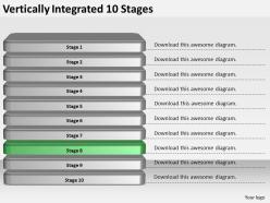 2013 business ppt diagram vertically integrated 10 stages powerpoint template