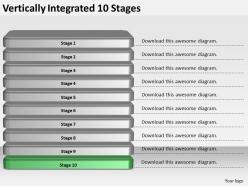 2013 business ppt diagram vertically integrated 10 stages powerpoint template
