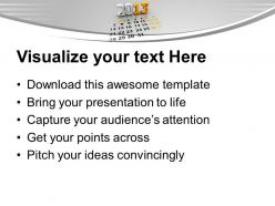2013 calendar template powerpoint templates ppt themes and graphics 0113