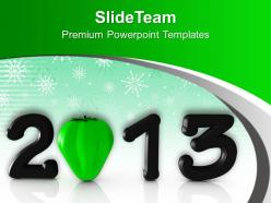 2013 in black with green capsicum powerpoint templates ppt backgrounds for slides 0113