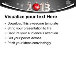 2013 new year celebration with glitters holidays powerpoint templates ppt themes and graphics