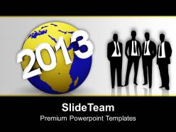 2013 new year on earth global businessmen powerpoint templates ppt themes and graphics 0113