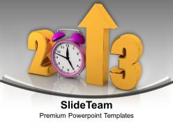 2013 with alarm clock happy new year powerpoint templates ppt themes and graphics 0113