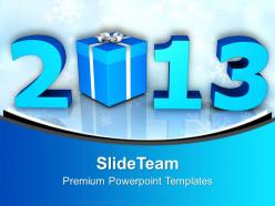 2013 with gifts new year celebration powerpoint templates ppt backgrounds for slides 0113