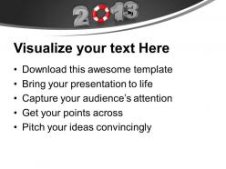 2013 with lifesaver business future powerpoint templates ppt backgrounds for slides 0113