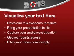 2013 with lifesaver business future powerpoint templates ppt backgrounds for slides 0113