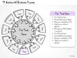 2014 business ppt diagram 11 actions of business process powerpoint template