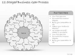 2014 business ppt diagram 12 staged business gear process powerpoint template