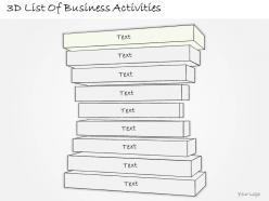 2014 business ppt diagram 3d list of business activities powerpoint template