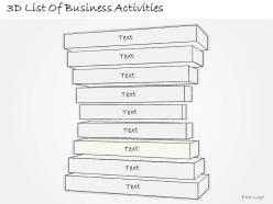 2014 business ppt diagram 3d list of business activities powerpoint template